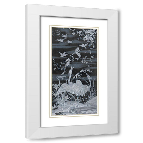 Nature Panel II White Modern Wood Framed Art Print with Double Matting by Stellar Design Studio