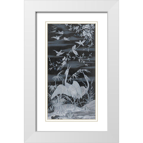 Nature Panel II White Modern Wood Framed Art Print with Double Matting by Stellar Design Studio