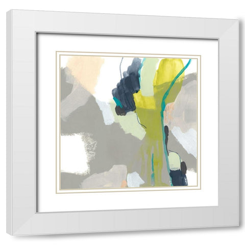 Flow Form I White Modern Wood Framed Art Print with Double Matting by Vess, June Erica