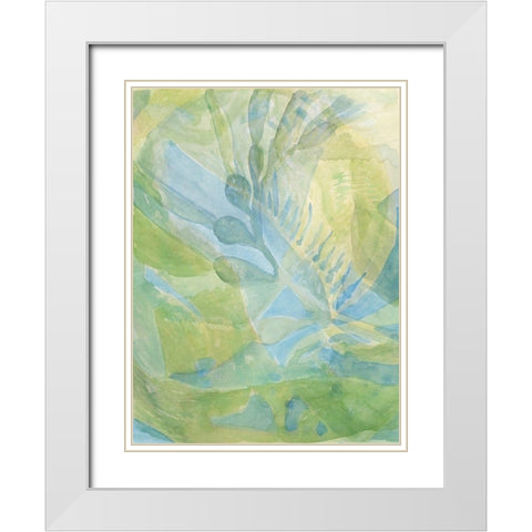 Sea Grass I White Modern Wood Framed Art Print with Double Matting by Stellar Design Studio