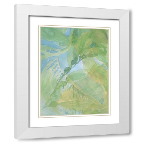Sea Grass II White Modern Wood Framed Art Print with Double Matting by Stellar Design Studio