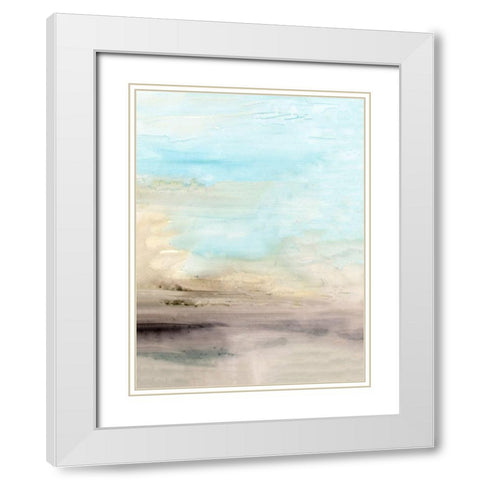 Desert Plane I White Modern Wood Framed Art Print with Double Matting by Stellar Design Studio