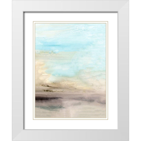 Desert Plane I White Modern Wood Framed Art Print with Double Matting by Stellar Design Studio