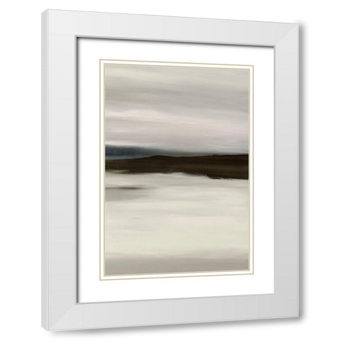 Vast Horizon II White Modern Wood Framed Art Print with Double Matting by Stellar Design Studio