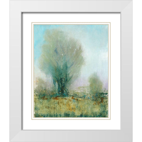 Arbor I White Modern Wood Framed Art Print with Double Matting by OToole, Tim