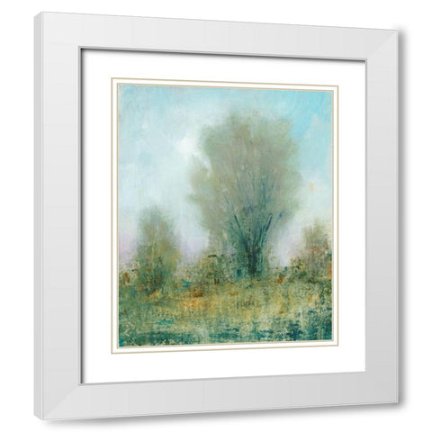 Arbor II White Modern Wood Framed Art Print with Double Matting by OToole, Tim