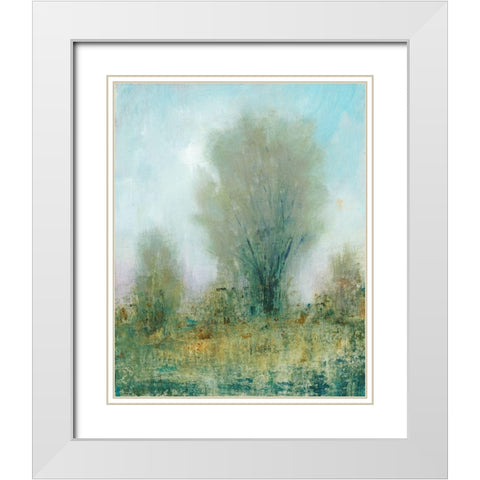 Arbor II White Modern Wood Framed Art Print with Double Matting by OToole, Tim