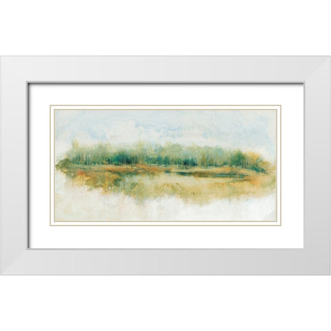 Wind Break II White Modern Wood Framed Art Print with Double Matting by OToole, Tim