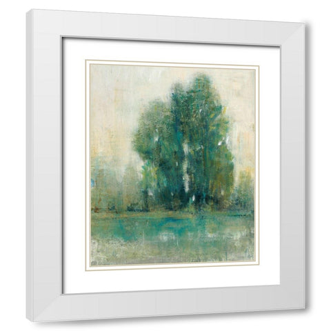 Spring Paysage II White Modern Wood Framed Art Print with Double Matting by OToole, Tim