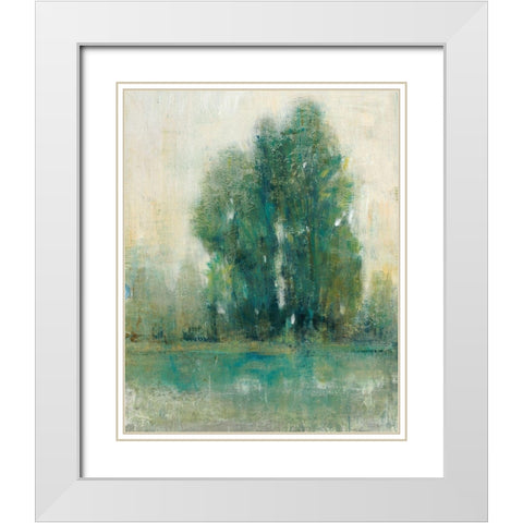 Spring Paysage II White Modern Wood Framed Art Print with Double Matting by OToole, Tim