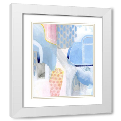 Cumulus Current I White Modern Wood Framed Art Print with Double Matting by Popp, Grace