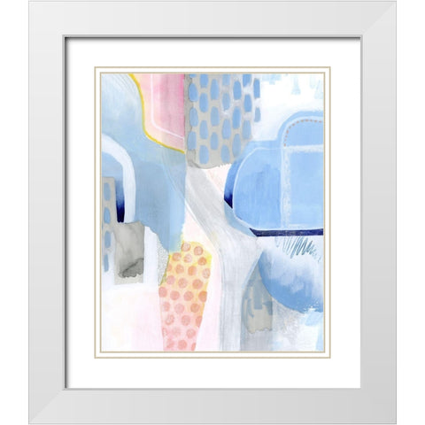 Cumulus Current I White Modern Wood Framed Art Print with Double Matting by Popp, Grace