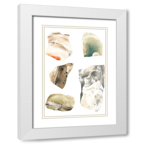 Geode Segments II White Modern Wood Framed Art Print with Double Matting by Vess, June Erica