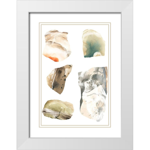 Geode Segments II White Modern Wood Framed Art Print with Double Matting by Vess, June Erica