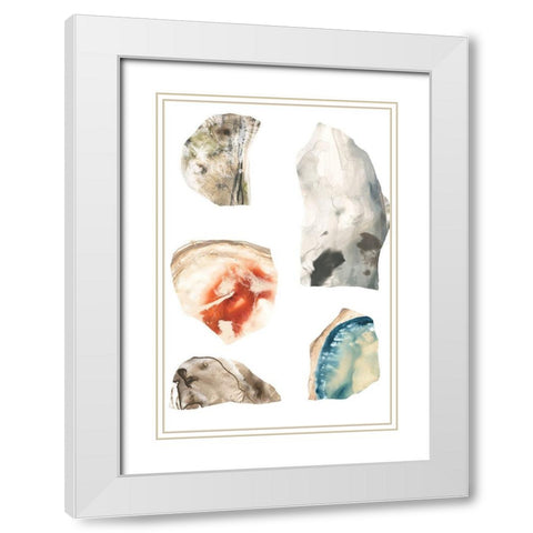 Geode Segments IV White Modern Wood Framed Art Print with Double Matting by Vess, June Erica