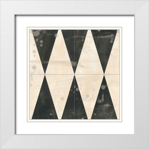 Midnight Parquet II White Modern Wood Framed Art Print with Double Matting by Vess, June Erica
