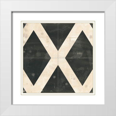 Midnight Parquet III White Modern Wood Framed Art Print with Double Matting by Vess, June Erica