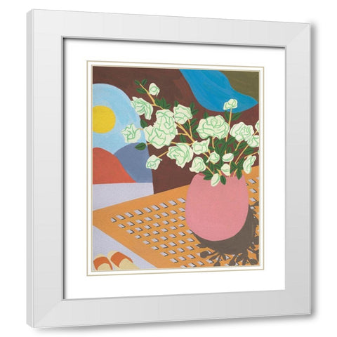 Portrait of Home V White Modern Wood Framed Art Print with Double Matting by Wang, Melissa