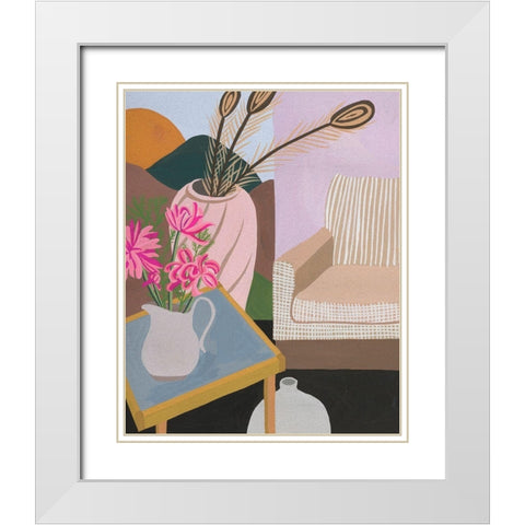 Portrait of Home VIII White Modern Wood Framed Art Print with Double Matting by Wang, Melissa