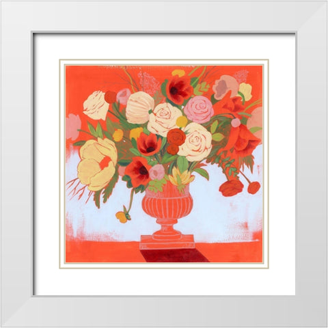 Blossoms on Fire II White Modern Wood Framed Art Print with Double Matting by Popp, Grace