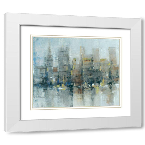 City Proper I White Modern Wood Framed Art Print with Double Matting by OToole, Tim