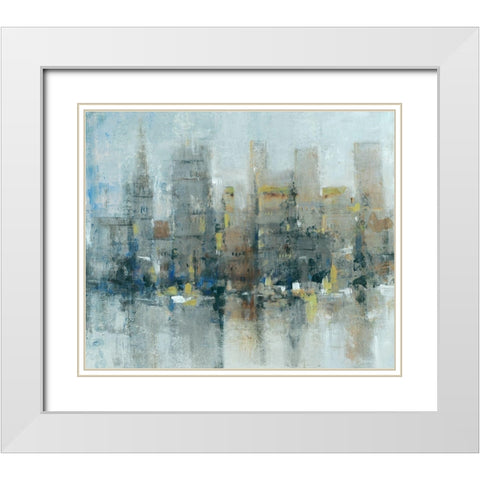 City Proper I White Modern Wood Framed Art Print with Double Matting by OToole, Tim