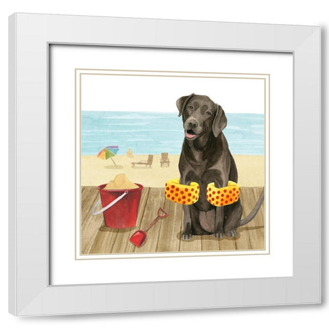 Lets Go for a Boardwalk II White Modern Wood Framed Art Print with Double Matting by Popp, Grace