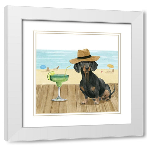 Lets Go for a Boardwalk IV White Modern Wood Framed Art Print with Double Matting by Popp, Grace