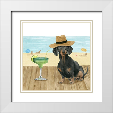 Lets Go for a Boardwalk IV White Modern Wood Framed Art Print with Double Matting by Popp, Grace