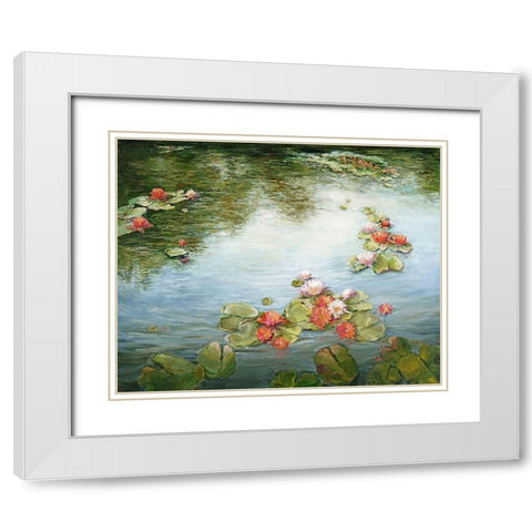 Tranquil Reflections I White Modern Wood Framed Art Print with Double Matting by Kiggins, Debbie