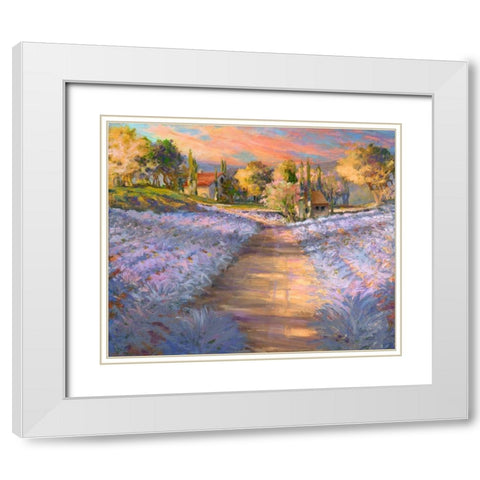 Tranquil Wine Country I White Modern Wood Framed Art Print with Double Matting by Kiggins, Debbie