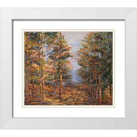 Natures Morning I White Modern Wood Framed Art Print with Double Matting by Kiggins, Debbie
