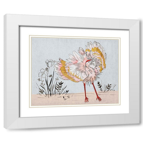 The Ballerina I White Modern Wood Framed Art Print with Double Matting by Wang, Melissa