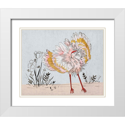 The Ballerina I White Modern Wood Framed Art Print with Double Matting by Wang, Melissa