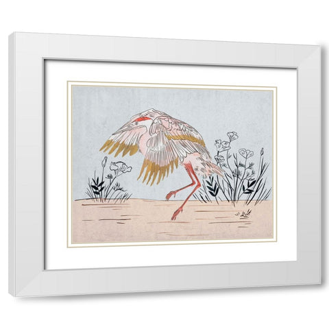 The Ballerina II White Modern Wood Framed Art Print with Double Matting by Wang, Melissa