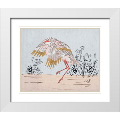 The Ballerina II White Modern Wood Framed Art Print with Double Matting by Wang, Melissa