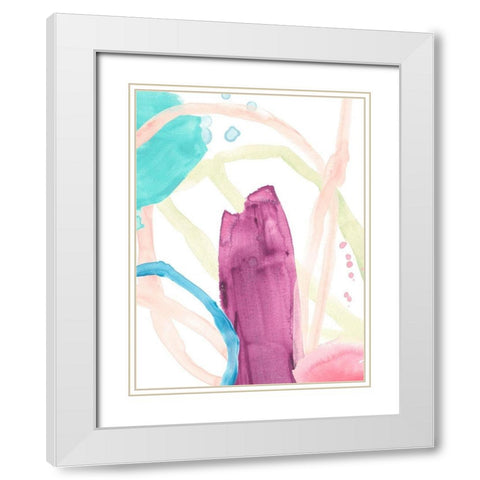 Serpentine Rainbow II White Modern Wood Framed Art Print with Double Matting by Vess, June Erica