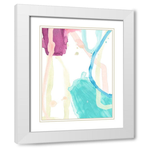 Serpentine Rainbow III White Modern Wood Framed Art Print with Double Matting by Vess, June Erica