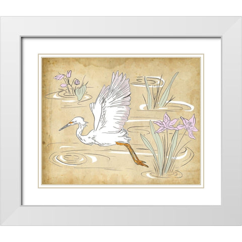 Great Egret II White Modern Wood Framed Art Print with Double Matting by Wang, Melissa