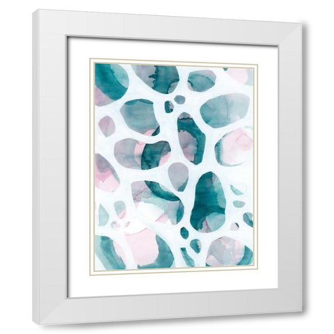 Asteroid Break I White Modern Wood Framed Art Print with Double Matting by Popp, Grace