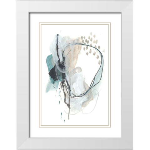Force Reaction I White Modern Wood Framed Art Print with Double Matting by Vess, June Erica