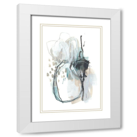 Force Reaction II White Modern Wood Framed Art Print with Double Matting by Vess, June Erica
