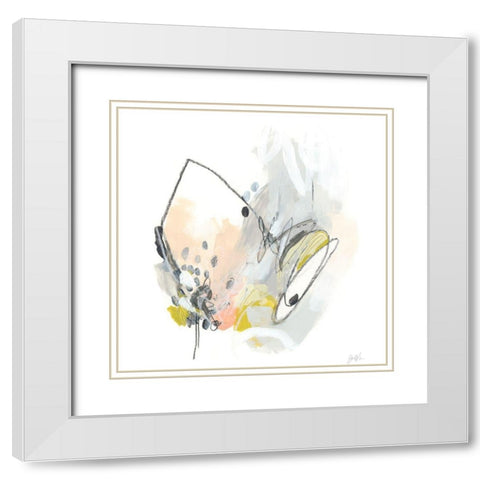 Impetus I White Modern Wood Framed Art Print with Double Matting by Vess, June Erica