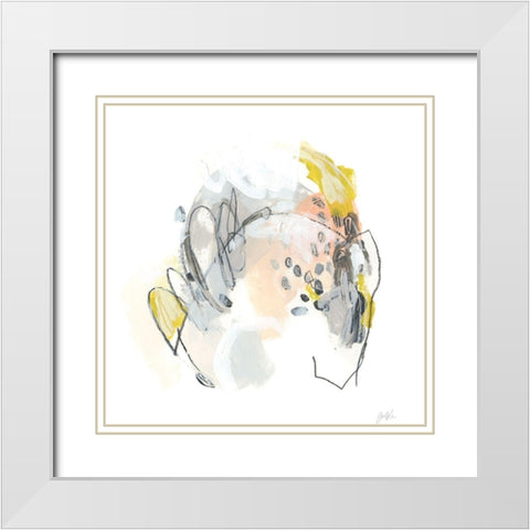 Impetus II White Modern Wood Framed Art Print with Double Matting by Vess, June Erica