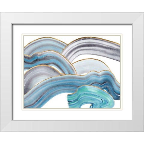 Cloudy Day I White Modern Wood Framed Art Print with Double Matting by Wang, Melissa