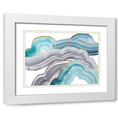 Cloudy Day II White Modern Wood Framed Art Print with Double Matting by Wang, Melissa