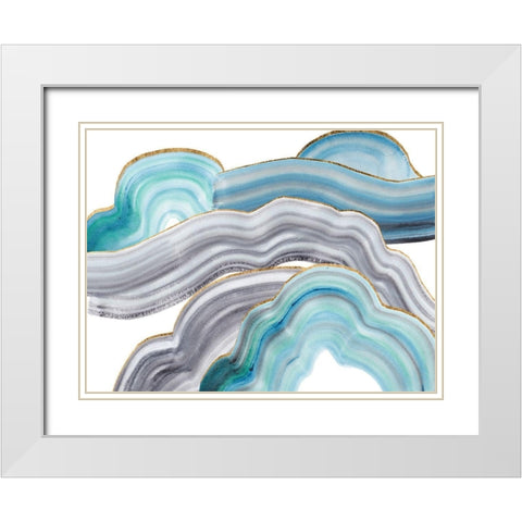 Cloudy Day II White Modern Wood Framed Art Print with Double Matting by Wang, Melissa