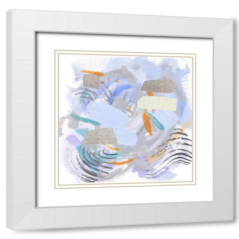 Glacier I White Modern Wood Framed Art Print with Double Matting by Wang, Melissa