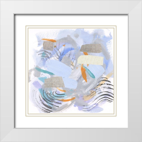 Glacier I White Modern Wood Framed Art Print with Double Matting by Wang, Melissa