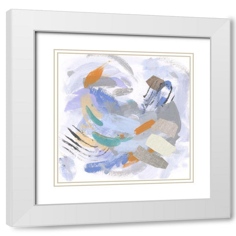 Glacier II White Modern Wood Framed Art Print with Double Matting by Wang, Melissa